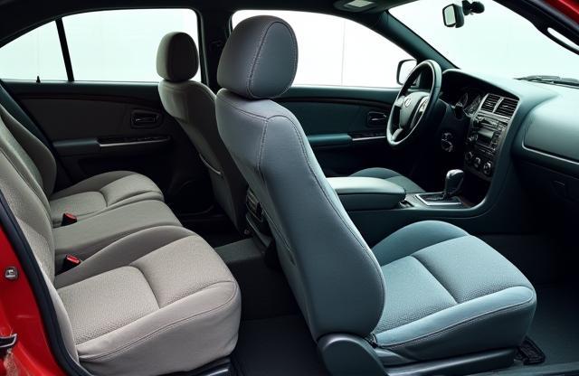 Before and after comparison of interior detailing