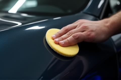 Applying ceramic coating to a car's paint for protection