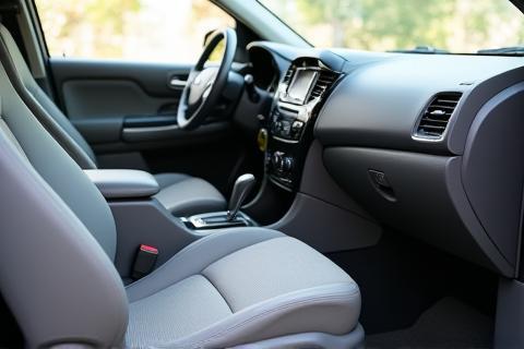Interior detailing process showing clean upholstery